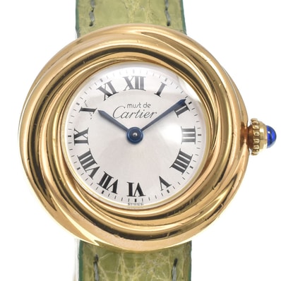 カルティエ CARTIER 2735 マストトリニティ シルバー クォーツ レディース 腕時計 D#147043