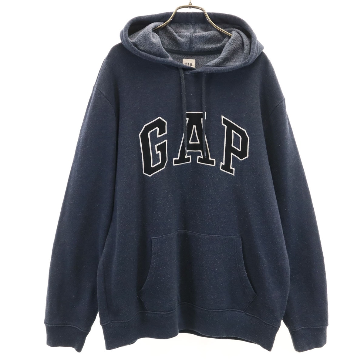 GAP ギャップ 長袖 スウェットパーカー L ネイビー プルオーバー 裏起毛