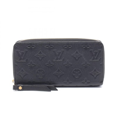 ルイ・ヴィトン LOUIS VUITTON ジッピーウォレット ラウンド長財布 財布 レザー モノグラム・アンプラント ノワール レディース ブラック系 M61864 【中古】