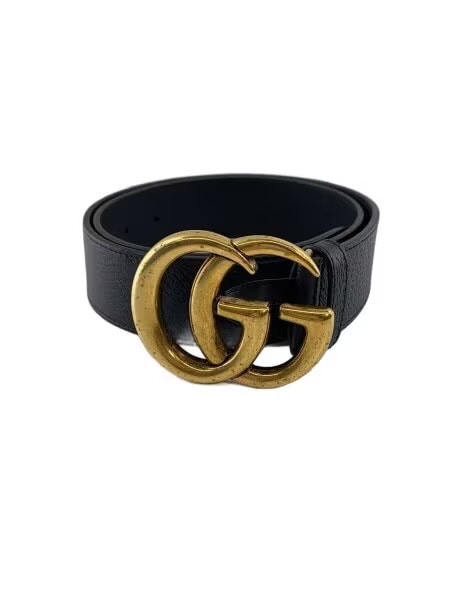 GUCCI Double G Wide Belt "Black/Gold"
