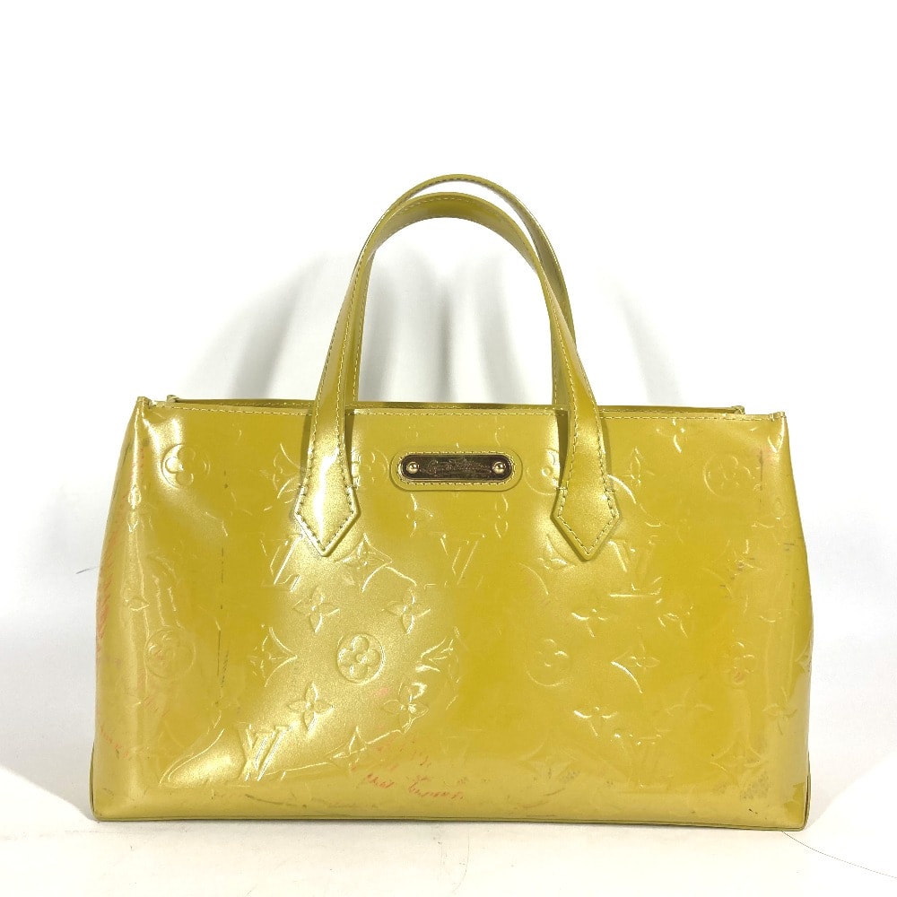 ルイヴィトン LOUIS VUITTON ウィルシャー PM M91643 モノグラムヴェルニ カバン トートバッグ ハンドバッグ モノグラムヴェルニキャンバス ヴェールアンプレッシオン イエロー