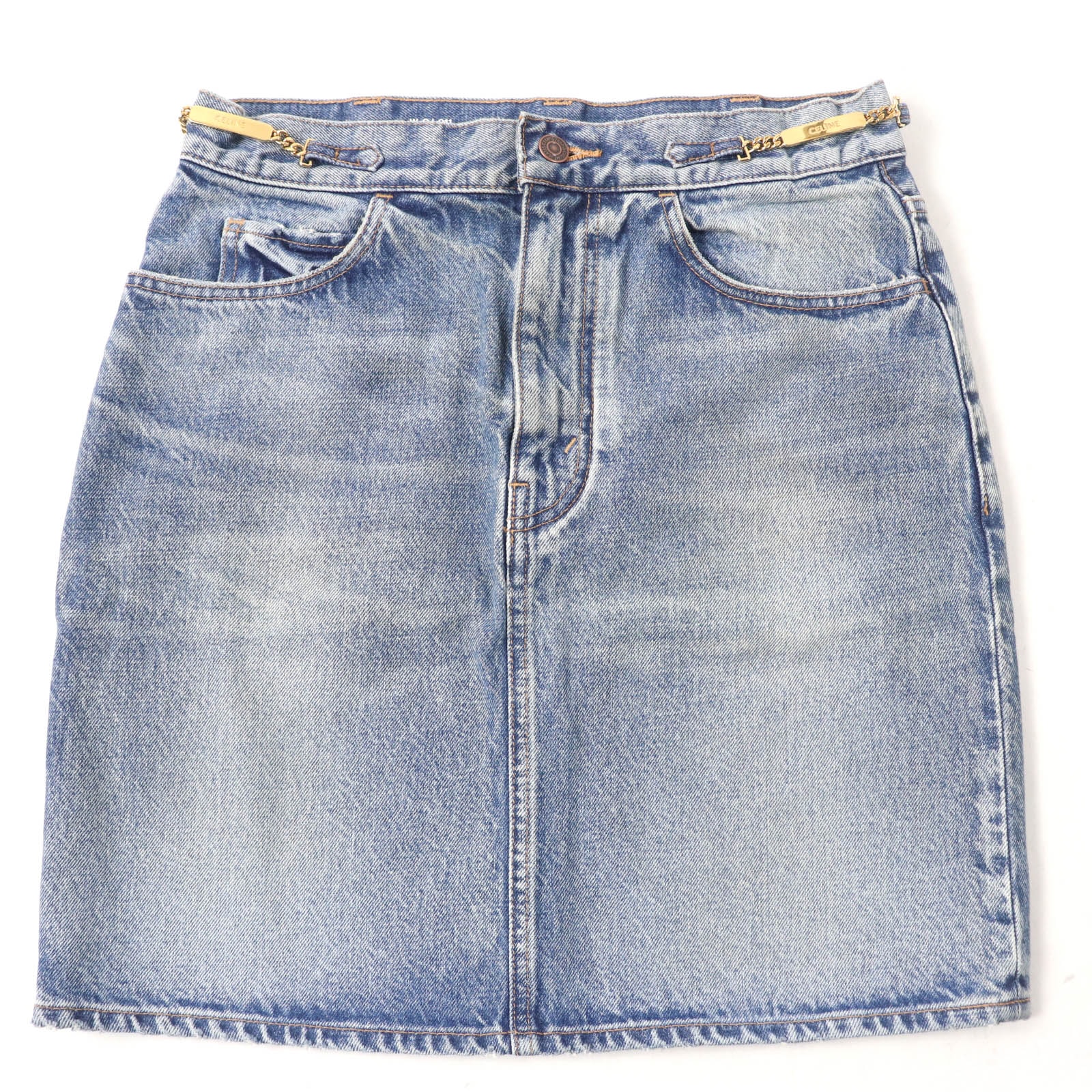 未使用品 セリーヌ
 スカート インディゴ レディース 28 (レディース約S-Mサイズ相当) S195 571Q 08YC