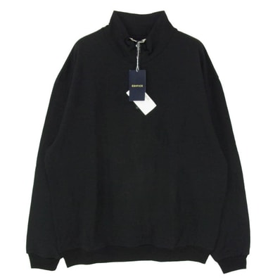 AURALEE オーラリー 25AW A25AP01WU LIGHT WOOL SWEAT HALF ZIP ライトウール ハーフジップ スウェット ブラック系 4【極上美品】【中古】
