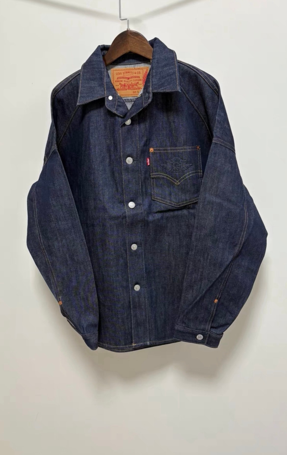 Nike Jordan x Levi's 12oz Denim Overshirt Jacket "Rinsed Indigo"