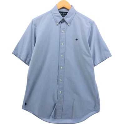 古着 ラルフローレン Ralph Lauren CUSTOM FIT 半袖 ボタンダウンシャツ メンズM相当/eaa551119