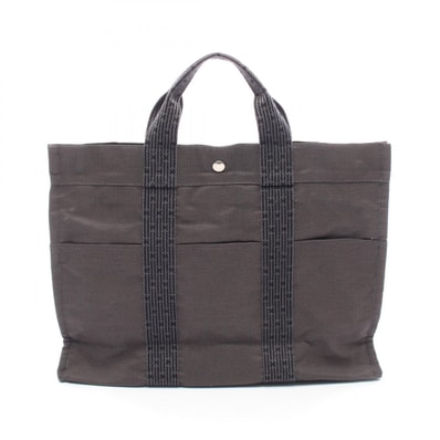 エルメス HERMES エールラインMM トートバッグ バッグ ナイロン メンズ レディース グレー系 【中古】