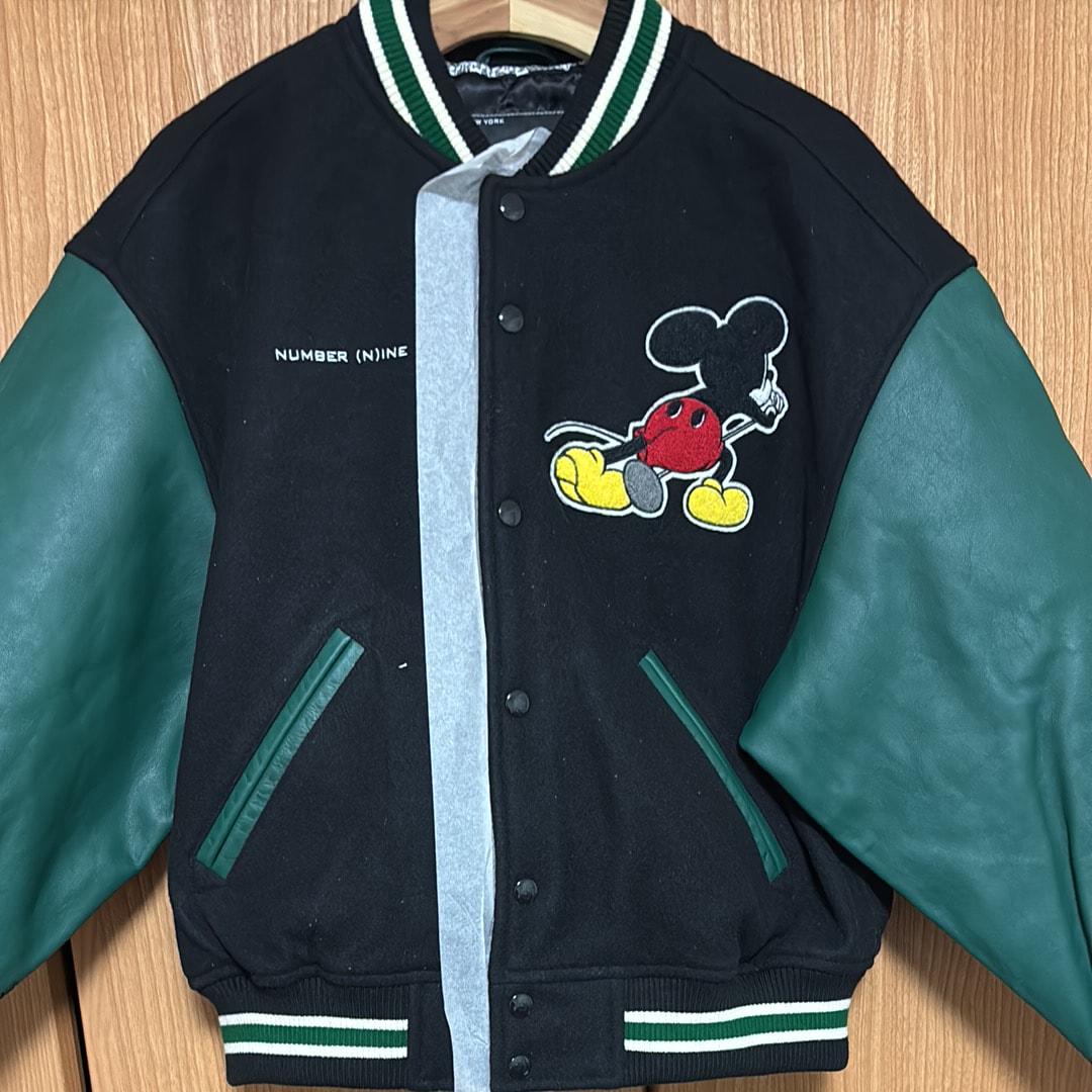 Supreme x Number (N)ine x Mickey Mouse Varsity Jacket "Black"