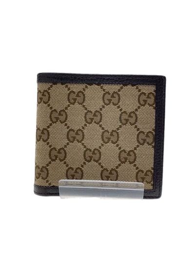 GUCCI GG Canvas Bi-fold Wallet "Beige/Brown"