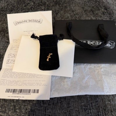 Chrome Hearts 22K Cross Baby Fat Charm "Yellow Gold"