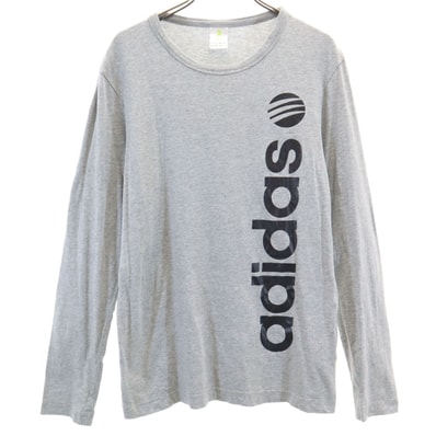 adidas NEO アディダスネオ 長袖 Tシャツ M グレー ロンT