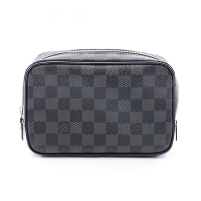 ルイ・ヴィトン LOUIS VUITTON トゥルーストワレPM ポーチ バッグ レザー PVC ダミエ・グラフィット メンズ ブラック系 N40483 【中古】