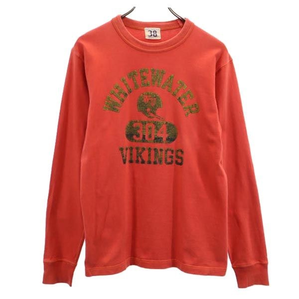 Whitesville ホワイツビル 日本製 東洋エンタープライズ 長袖 Tシャツ 38 オレンジ系 ロンT