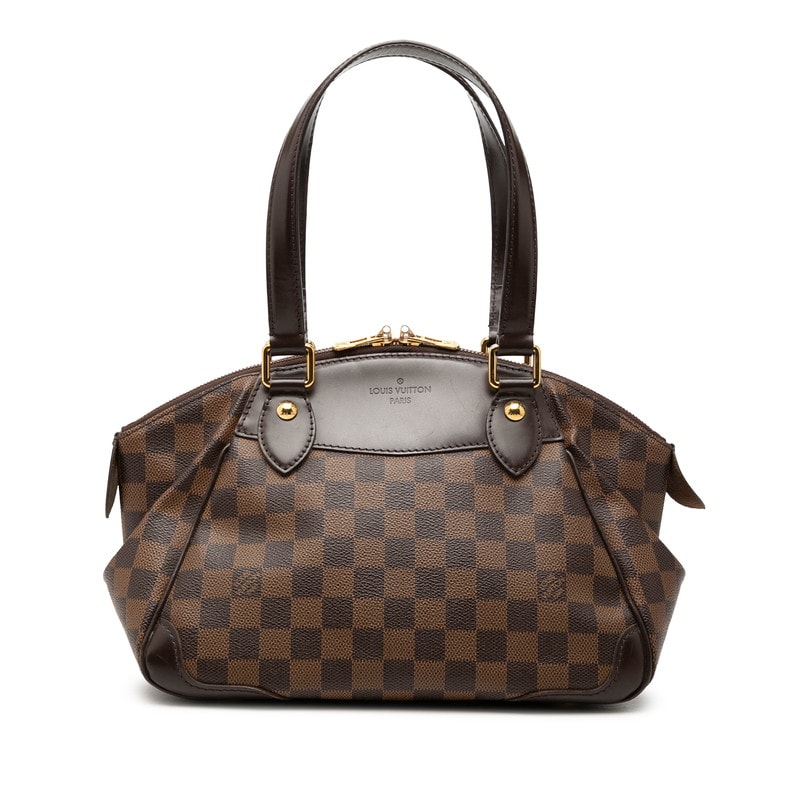 ルイ ヴィトン ダミエ ヴェローナPM ハンドバッグ N41117 ブラウン PVC レザー レディース LOUIS VUITTON 【中古】