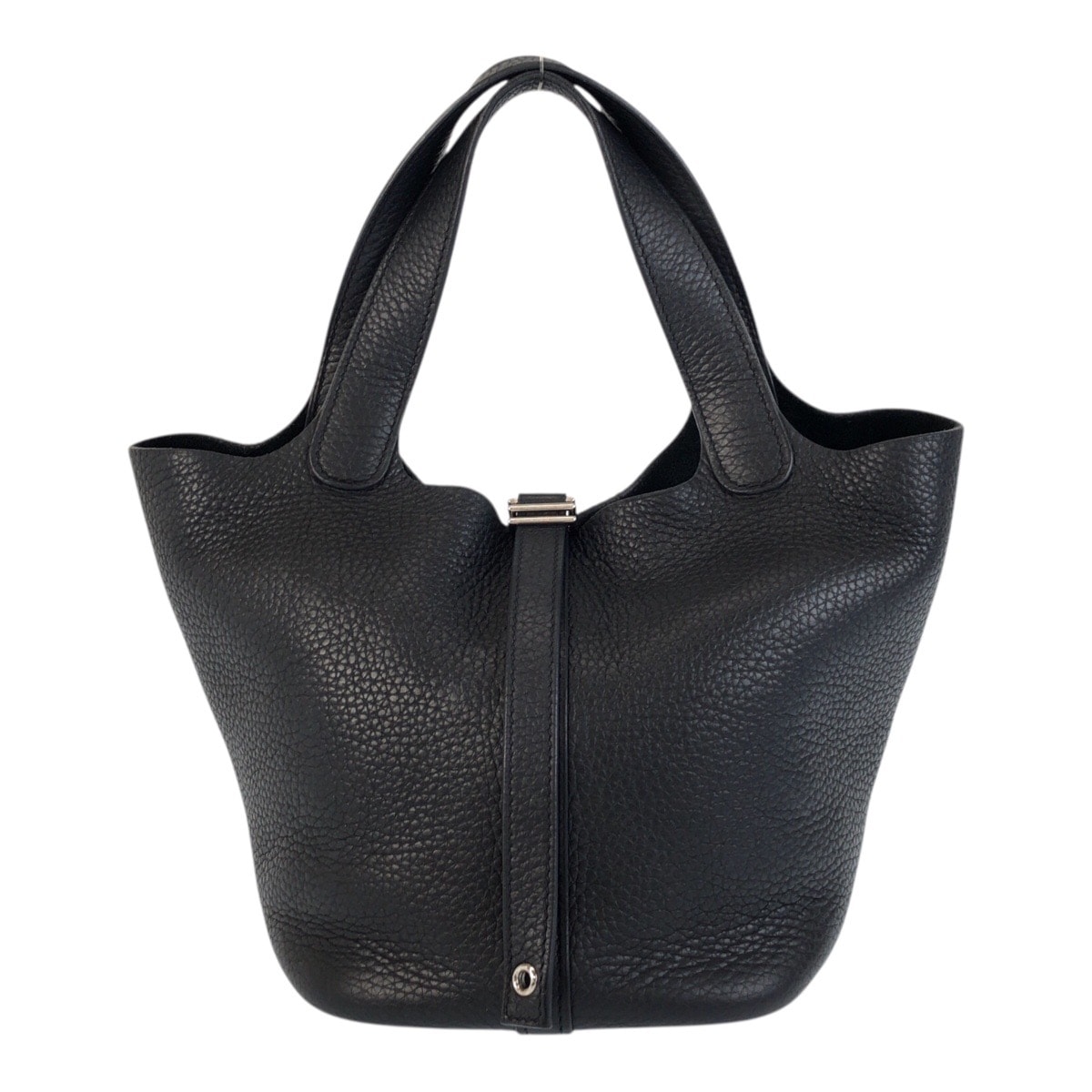 美品 HERMES エルメス ピコタンロックPM ノワール ブラック シルバー金具 トリヨンクレマンス ハンドバッグ トートバッグ U刻印 600136 【中古】