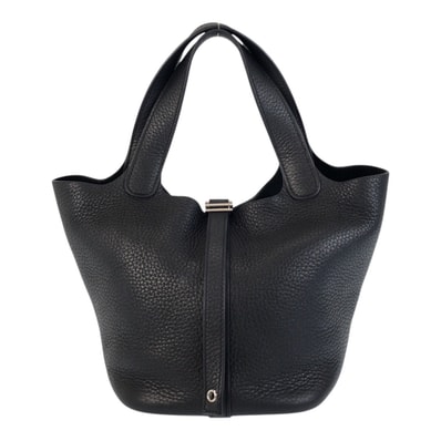 美品 HERMES エルメス ピコタンロックPM ノワール ブラック シルバー金具 トリヨンクレマンス ハンドバッグ トートバッグ U刻印 600136 【中古】