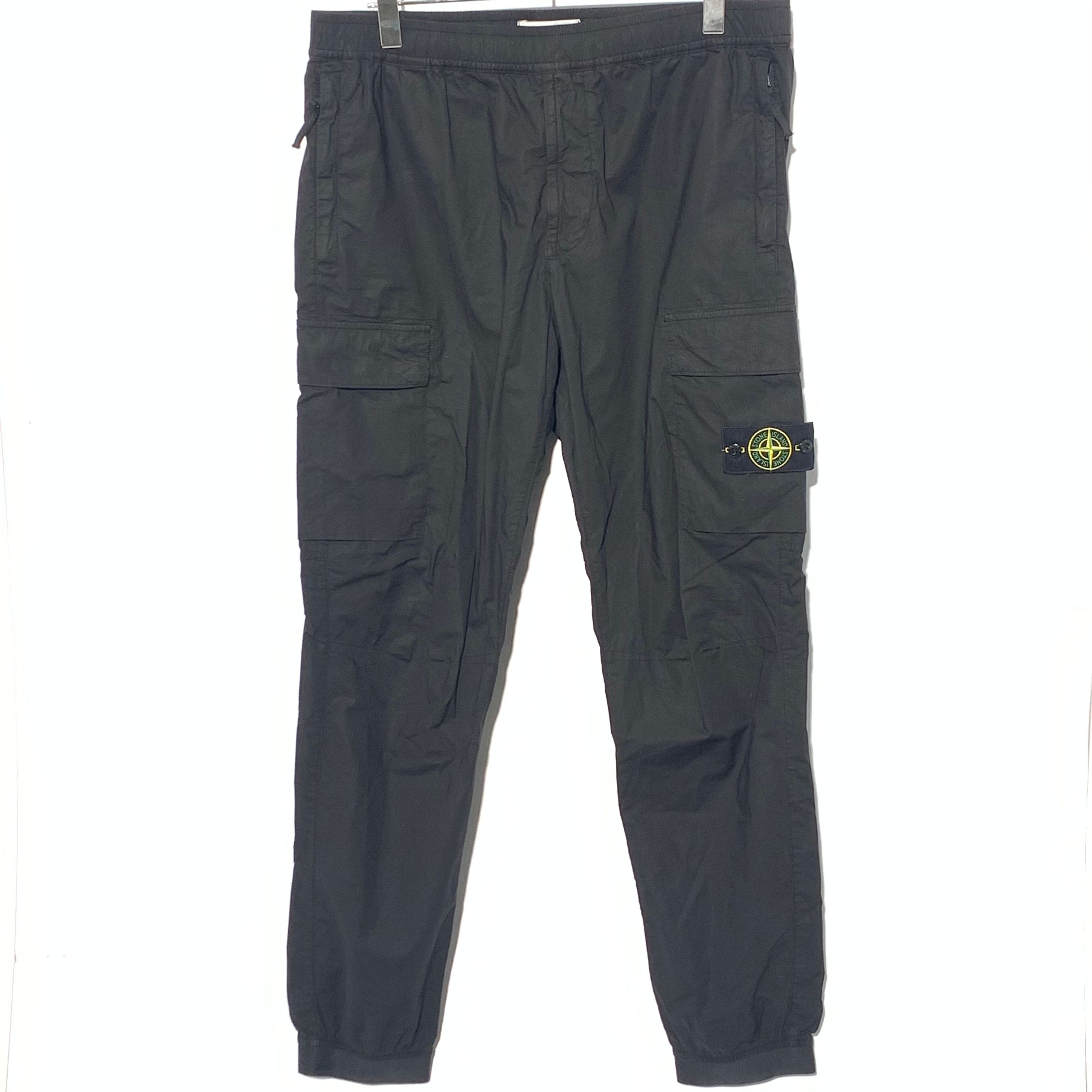 STONE ISLAND RE-T Cargo Pants Black