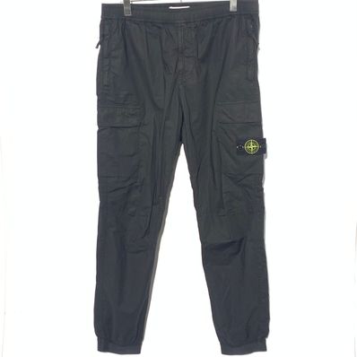 STONE ISLAND RE-T Cargo Pants Black