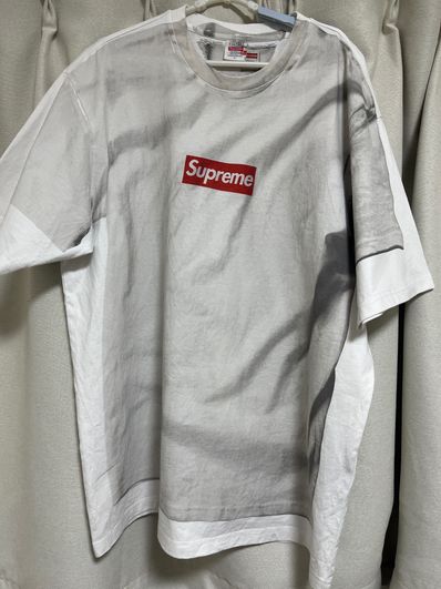 Supreme x MM6 Maison Margiela Box Logo Tee "White"