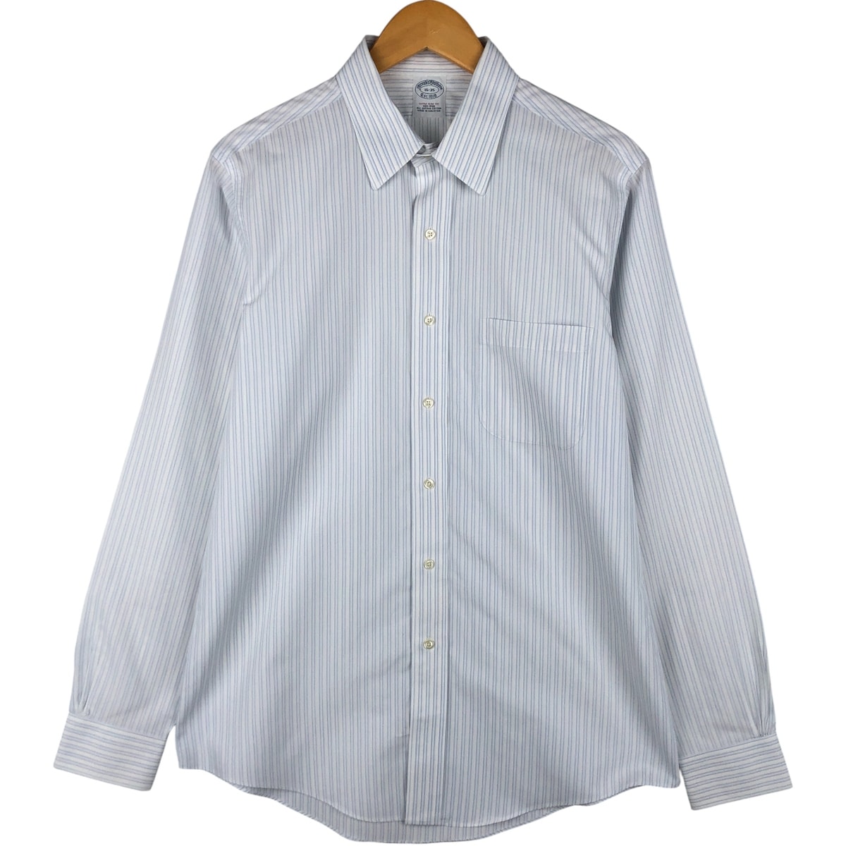 古着 ブルックスブラザーズ Brooks Brothers Est.1818 長袖 コットンストライプシャツ メンズL相当/eaa605927