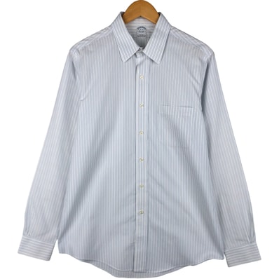 古着 ブルックスブラザーズ Brooks Brothers Est.1818 長袖 コットンストライプシャツ メンズL相当/eaa605927