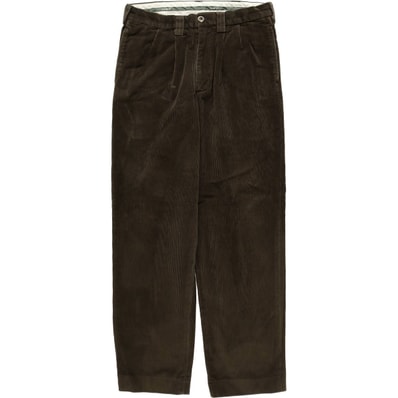 古着 エルエルビーン L.L.Bean 太畝 ツータック コーデュロイパンツ メンズw33相当/eaa627307