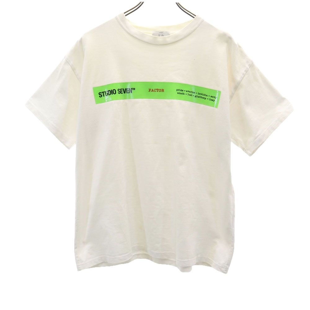 STUDIO SEVEN スタジオセブン 日本製 半袖 Tシャツ S ホワイト