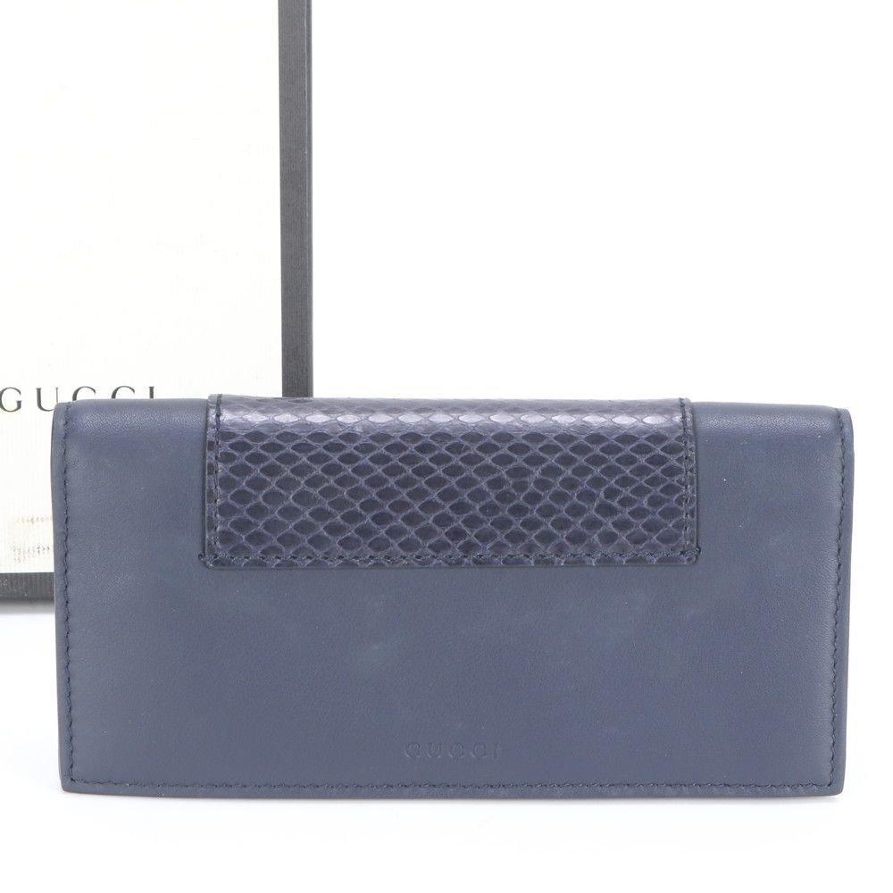 ■極美品 グッチ386836 長財布 パイソン レザー