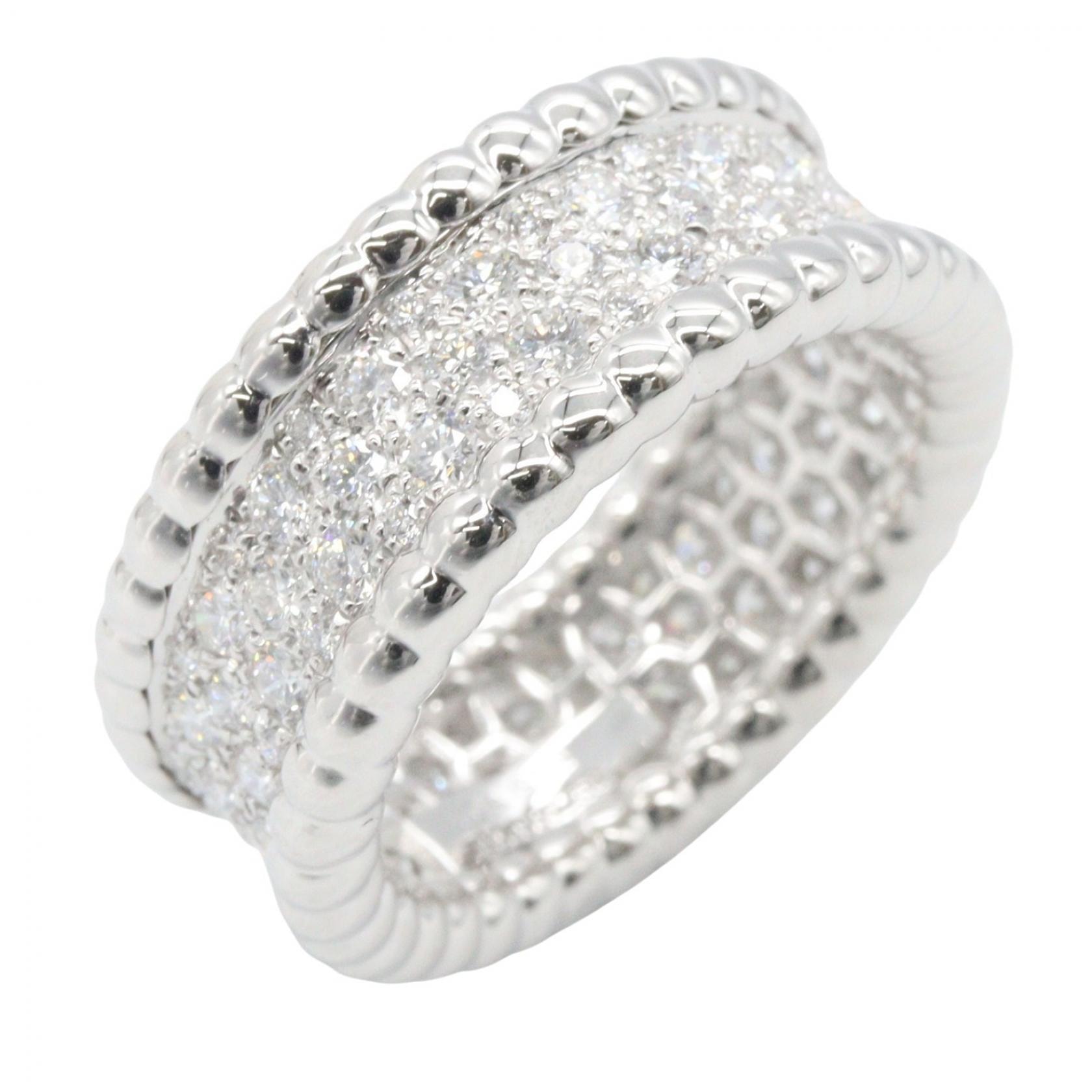ヴァンクリーフ&アーペル Van Cleef & Arpels ペルレ ダイヤ リング 3連モデル リング・指輪 ジュエリー K18WG(ホワイトゴールド) ダイヤモンド レディース シルバー系 / クリア系 VCARPJMH00 【中古】