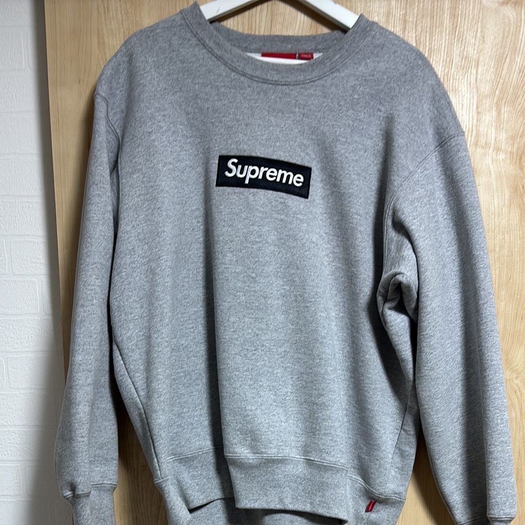 Supreme Box Logo Crewneck "Heather Grey" (22FW)