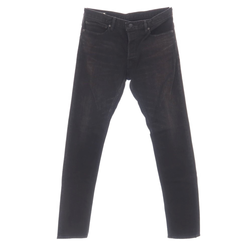 【中古】マインデニム MINEDENIM S.SLIM ストレッチ コットン デニムパンツ ジーンズ ブラック【サイズ10】【メンズ】