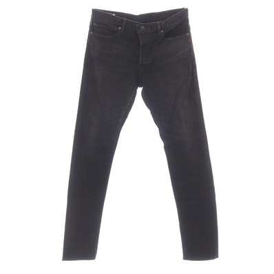 【中古】マインデニム MINEDENIM S.SLIM ストレッチ コットン デニムパンツ ジーンズ ブラック【サイズ10】【メンズ】