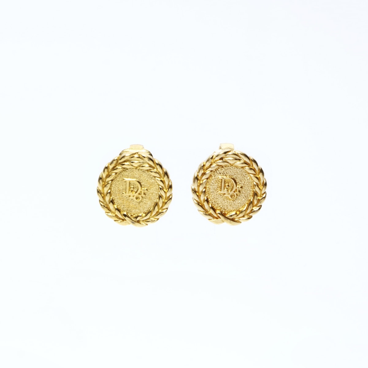 【クリスマス特別価格】 ディオール Dior ロゴ イヤリング【中古】