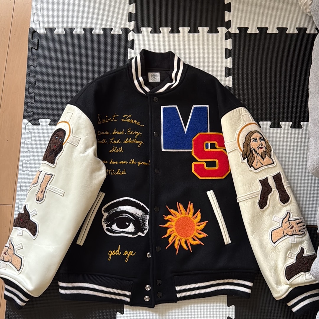 SAINT Mxxxxxx x DENIM TEARS [SAINT TEARS] STUDIUM JACKET "Black"