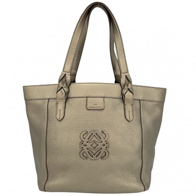 LOEWE ロエベ ハンドバッグ アナグラム フスタ トートバッグ 肩掛け レザー ゴールド シルバー金具 レディース【中古品】