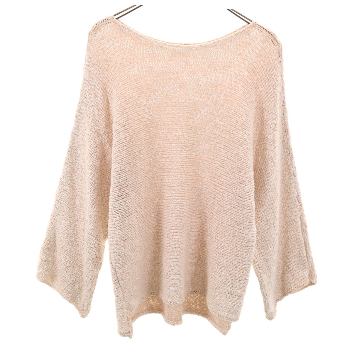 ZARA KNIT ザラニット 7分袖 ニット S ベージュ