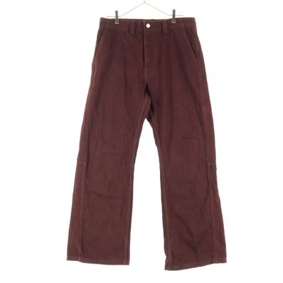 ZARA ザラ ストレートデニムパンツ 42 ワインレッド