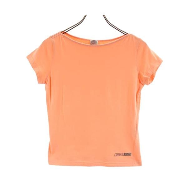 ARMANI JEANS アルマーニジーンズ 半袖 Tシャツ USA8 オレンジ系 ロゴ