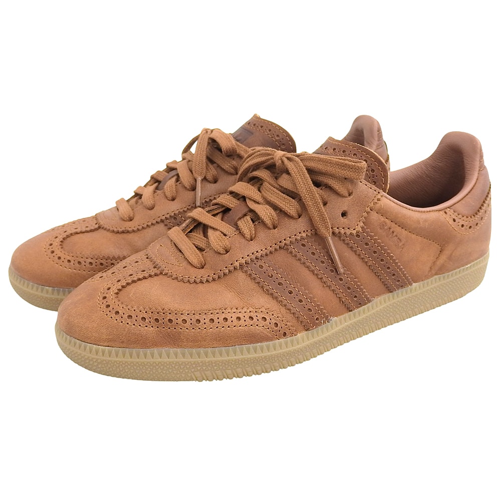 アディダス サンバOG ブローグ ローカットスニーカー レザー シューズ メンズ ブラウン 26cm JI3232 8(US)