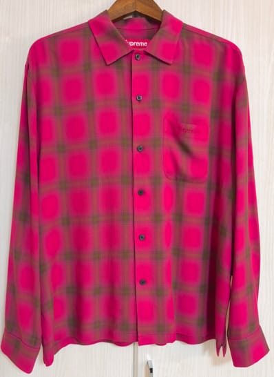 Supreme Shadow Plaid Rayon Shirt "Magenta"