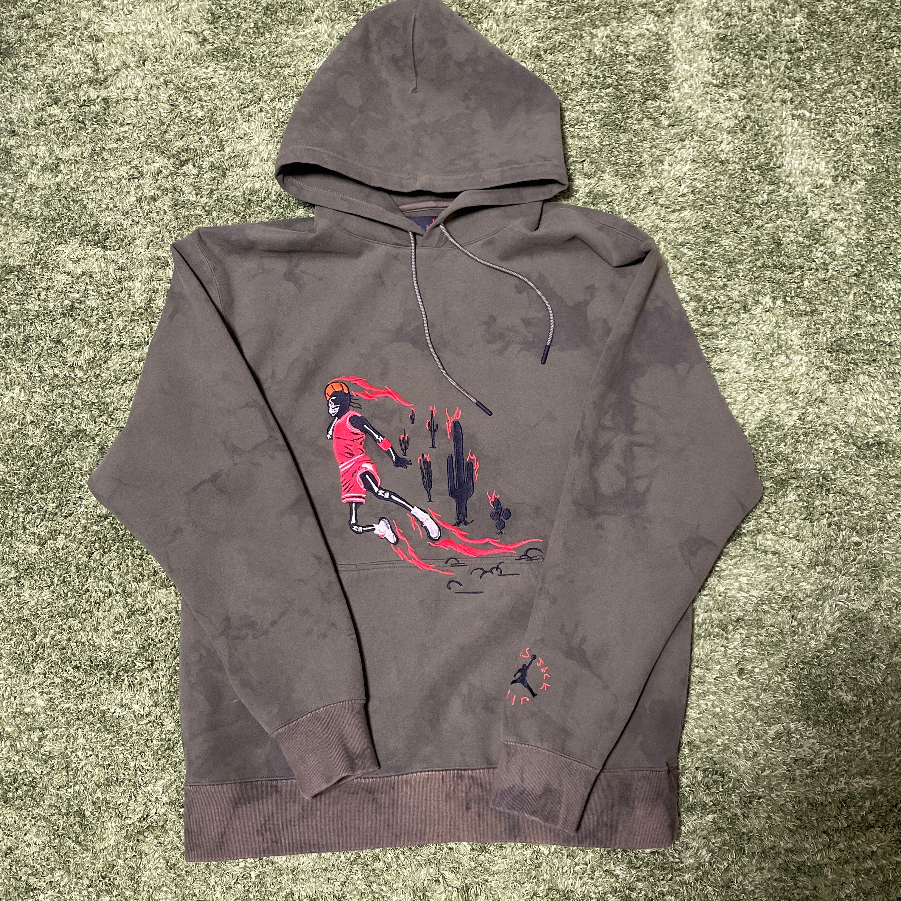 Air Jordan x Travis Washed Suede Hoodie "Olive"