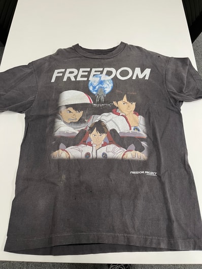 SAINT Mxxxxxx 24SS x FREEDOM Short Sleeve T-Shirt "Black"