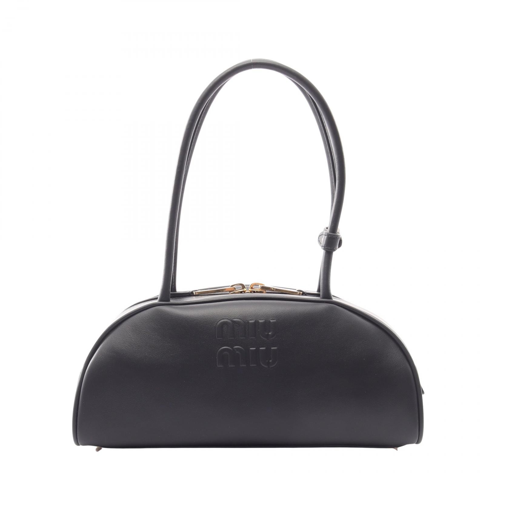 ミュウ ミュウ Miu Miu BAULETTO ハンドバッグ バッグ レザー レディース ブラック系 5BB1932CRWF0002 【新品】