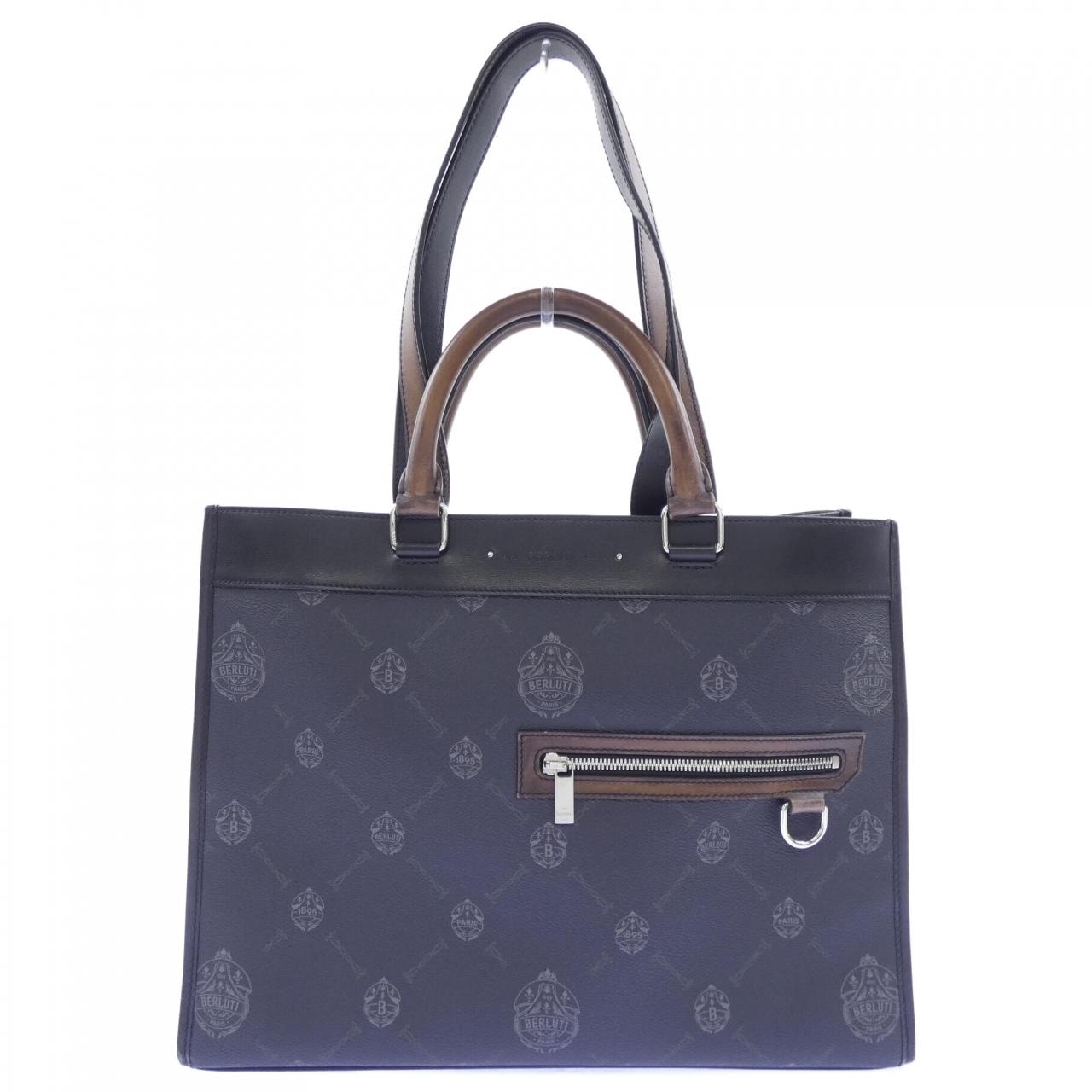 ベルルッティ Berluti ウリススモールキャンバス&レザートートバック BAG