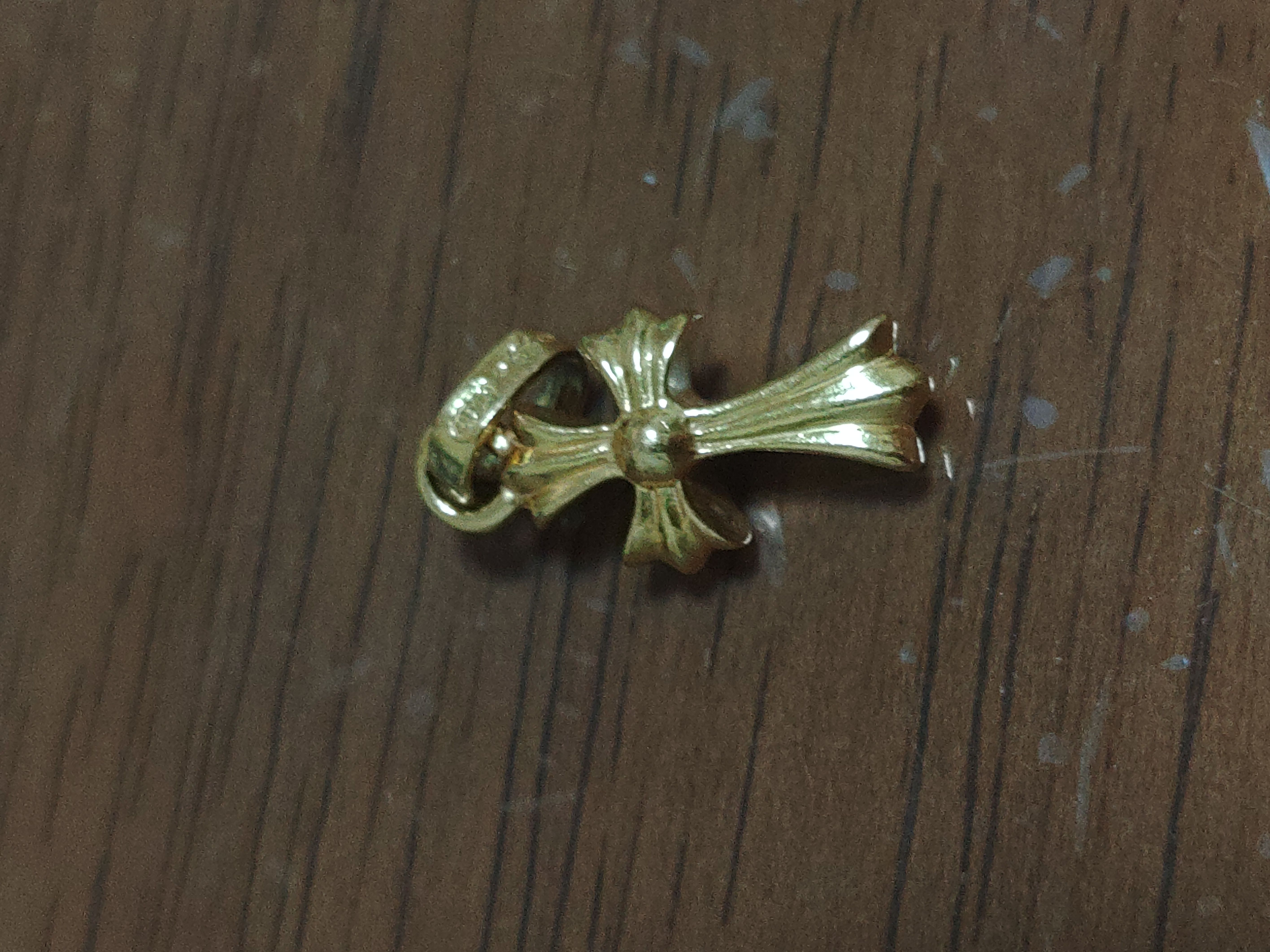 Chrome Hearts 22K CH Cross Baby Fat Charm "Yellow Gold"