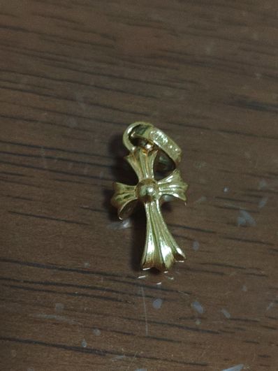 Chrome Hearts 22K CH Cross Baby Fat Charm "Yellow Gold"