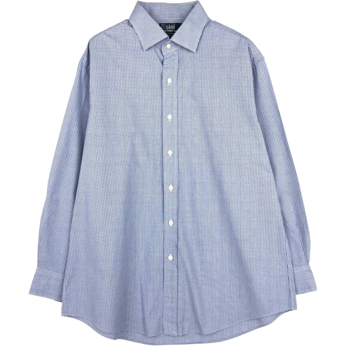 古着 ラルフローレン Ralph Lauren POLO by Ralph Lauren REGENT CUSTOM FIT 長袖 コットンチェックシャツ メンズXL相当/eaa662733