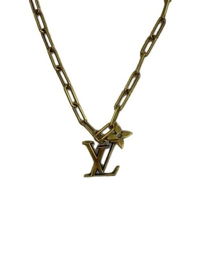 Louis Vuitton Gold Collier LV Flower Necklace