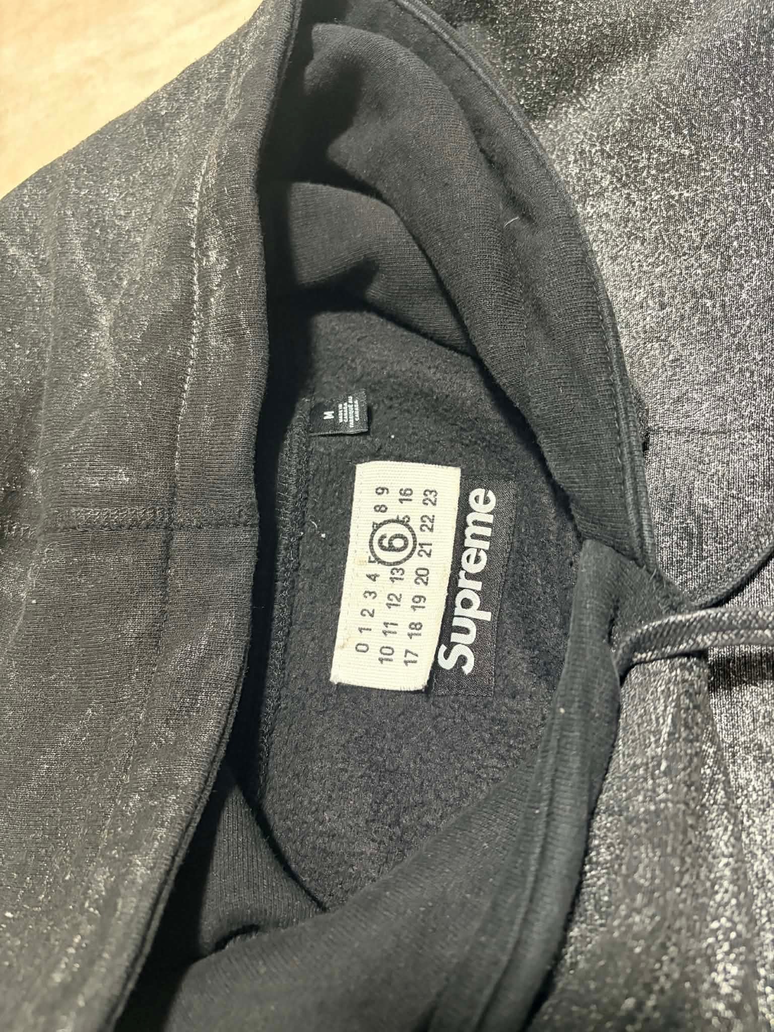 Supreme x MM6 Maison Margiela Foil Box Logo Hooded Sweatshirt "Black"