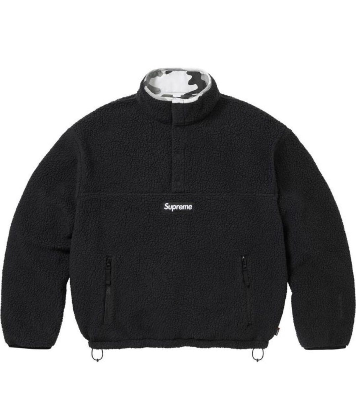 Supreme Polartec Shearling Reversible Pullover "Black"