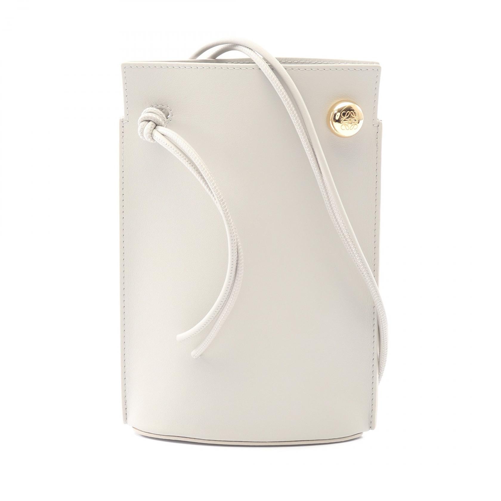 ロエベ LOEWE ぺブル ダイス ポケット ショルダーバッグ バッグ レザー レディース グレー系 CPBPR12X016579 【新品】